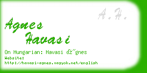 agnes havasi business card